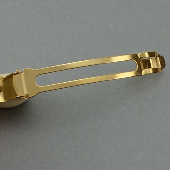 Vtg Large Plastic Beaded French Barrette Hair Clip Made in France Faux Amber - Picture 16 of 16